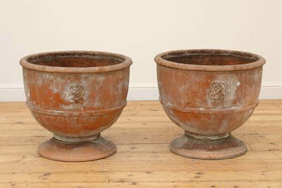 Lot 75 - A pair of terracotta planters