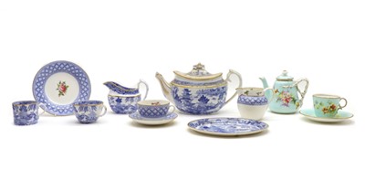 Lot 264 - A New Hall blue and white part tea and coffee service