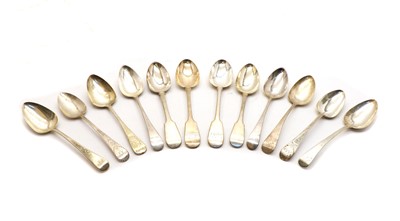 Lot 40 - A collection of silver tablespoons