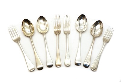 Lot 24 - A collection of silver flatware