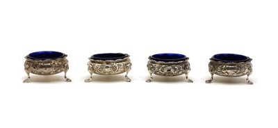 Lot 22 - A set of four Victorian silver open table salts