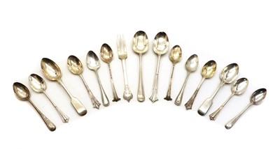 Lot 29 - A collection of silver teaspoons