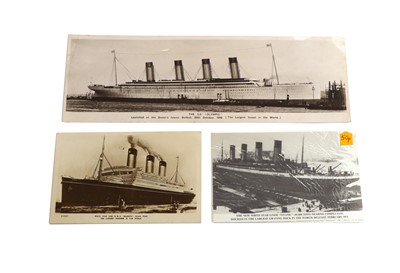 Lot 181 - A postcard album: Titanic and ocean liner interest