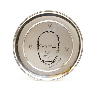 Lot 28 - A shallow silver dish
