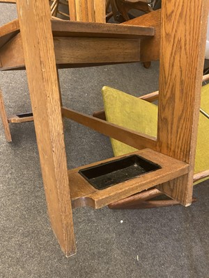 Lot 157 - An Arts and Crafts oak hall seat