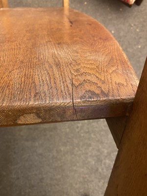 Lot 157 - An Arts and Crafts oak hall seat