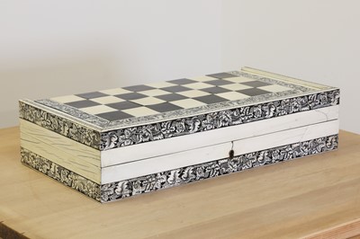 Lot 27 - An ivory-veneered games box