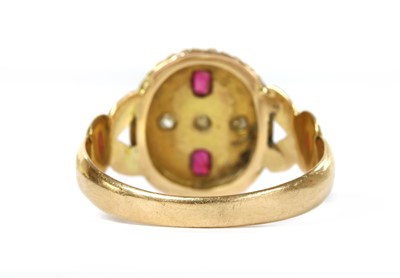 Lot 1029 - A Victorian 15ct gold ruby and diamond ring