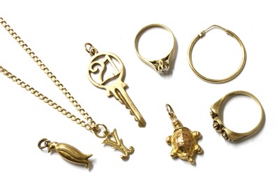 Lot 1414 - A quantity of gold jewellery