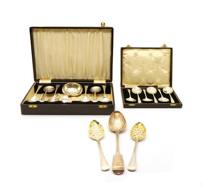 Lot 33 - A Victorian silver fiddle pattern basting spoon