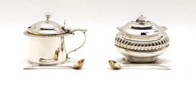 Lot 39 - Two early 19th century mustards pots with spoons