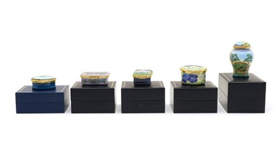 Lot 189 - Three Moorcroft enamel boxes