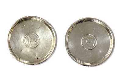 Lot 186 - A pair of shallow sterling silver dishes