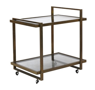 Lot 650 - An Italian brass two-tier serving trolley