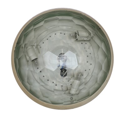 Lot 604 - An Italian faceted glass ceiling lamp