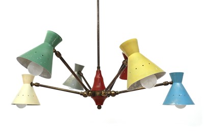 Lot 425 - An Italian six-branch ceiling light