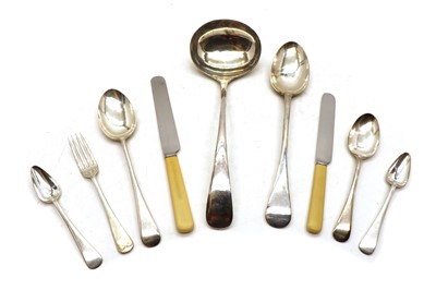 Lot 57 - A collection of Old English pattern silver cutlery by Fenton, Russell & Co Ltd