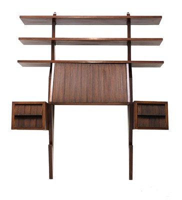 Lot 473 - An Italian rosewood wall-mounted library