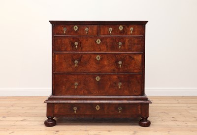 Lot 151 - A George I-style walnut chest on stand