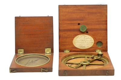 Lot 230 - A Troughton brass dial and compass
