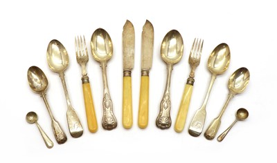 Lot 46 - A set of six early Victorian silver Old English pattern spoons