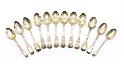 Lot 61 - A group of six silver Victorian Queen’s pattern tablespoons