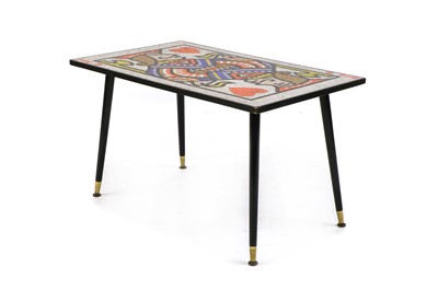 Lot 424 - A 'Jack of Hearts' mosaic coffee table