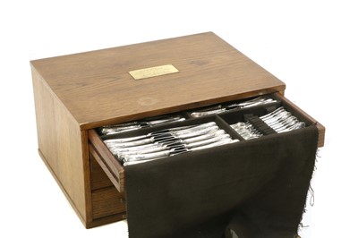 Lot 1352A - A Christofle silver plated canteen of cutlery