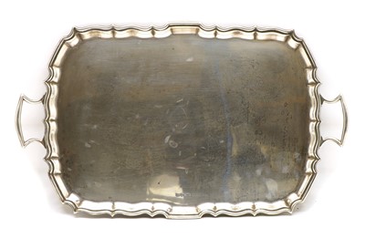 Lot 23 - A silver twin-handled tray by Fenton Brothers Ltd