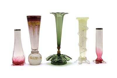 Lot 320 - A Stuart & Son glass epergne