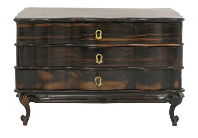 Lot 347 - A Sri Lankan calamander miniature commode