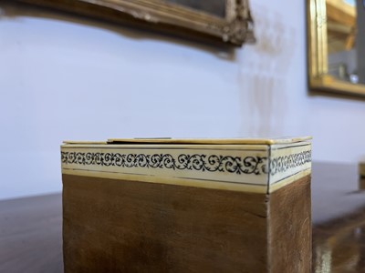 Lot 27 - An Anglo-Indian ivory tea caddy