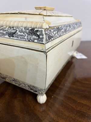 Lot 27 - An Anglo-Indian ivory tea caddy