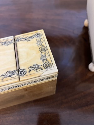 Lot 27 - An Anglo-Indian ivory tea caddy