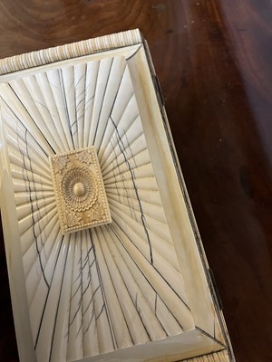 Lot 27 - An Anglo-Indian ivory tea caddy