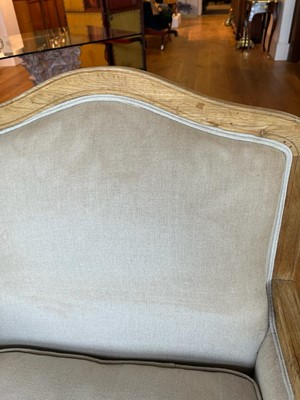 Lot 490 - A pair of blonde oak fauteuils