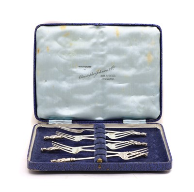 Lot 69 - A set of six Chinese export silver forks