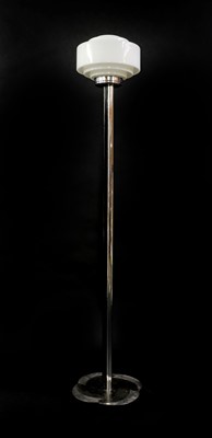 Lot 288 - An ebonised and chrome Art Deco standard lamp