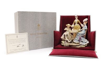 Lot 244 - A Royal Worcester figural group ‘The Tea Party’