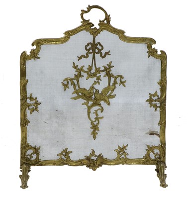 Lot 311 - A late 19th early 20th French gilt mental fire screen