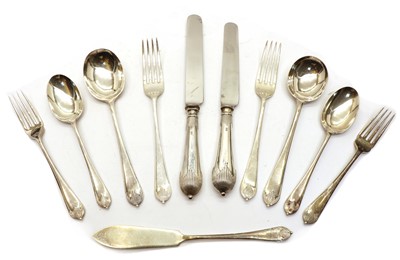 Lot 67 - A matched set of silver flatware