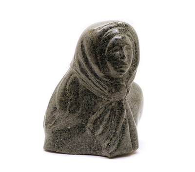 Lot 251 - A 20th century Inuit black and green granite sculpture