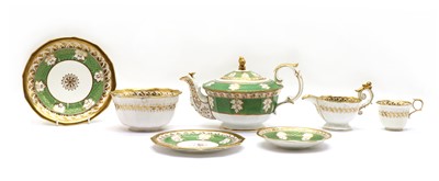 Lot 308 - A part Staffordshire pottery tea service