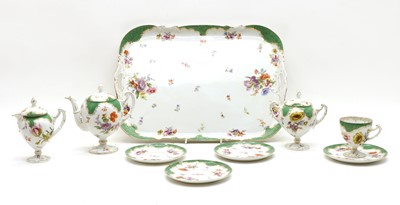 Lot 305 - A Dresden porcelain part cabaret set