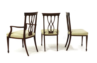 Lot 418 - A set of eight Edwardian mahogany dining chairs