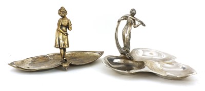 Lot 100 - A WMF silver-plated figural dish