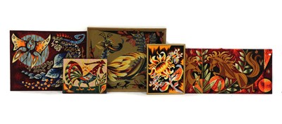 Lot 410 - Five French tapestry panels
