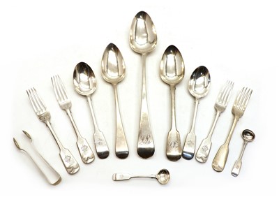 Lot 16A - A quantity of silver flatware