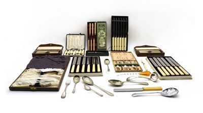Lot 55A - An assorted collection of silver plated and stainless flatware