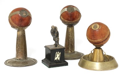 Lot 244 - A silver-mounted cricket trophy